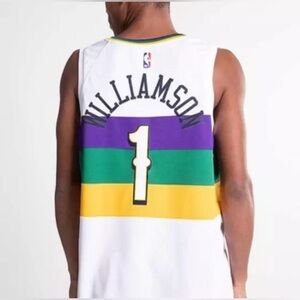 NBA White, Purple, Green, and Yellow Jersey